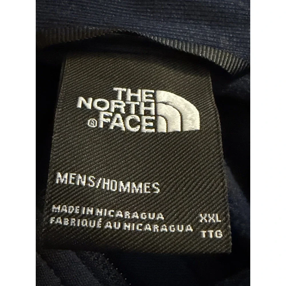 The North Face Soft Shell Jacket Mens XXL Blue 1/4 Zip Stretch Pullover